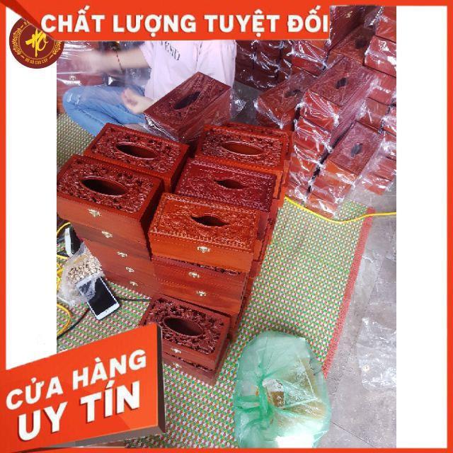 Hộp đựng giấy ăn RỒNG PHƯỢNG GỖ HƯƠNG cao cấp