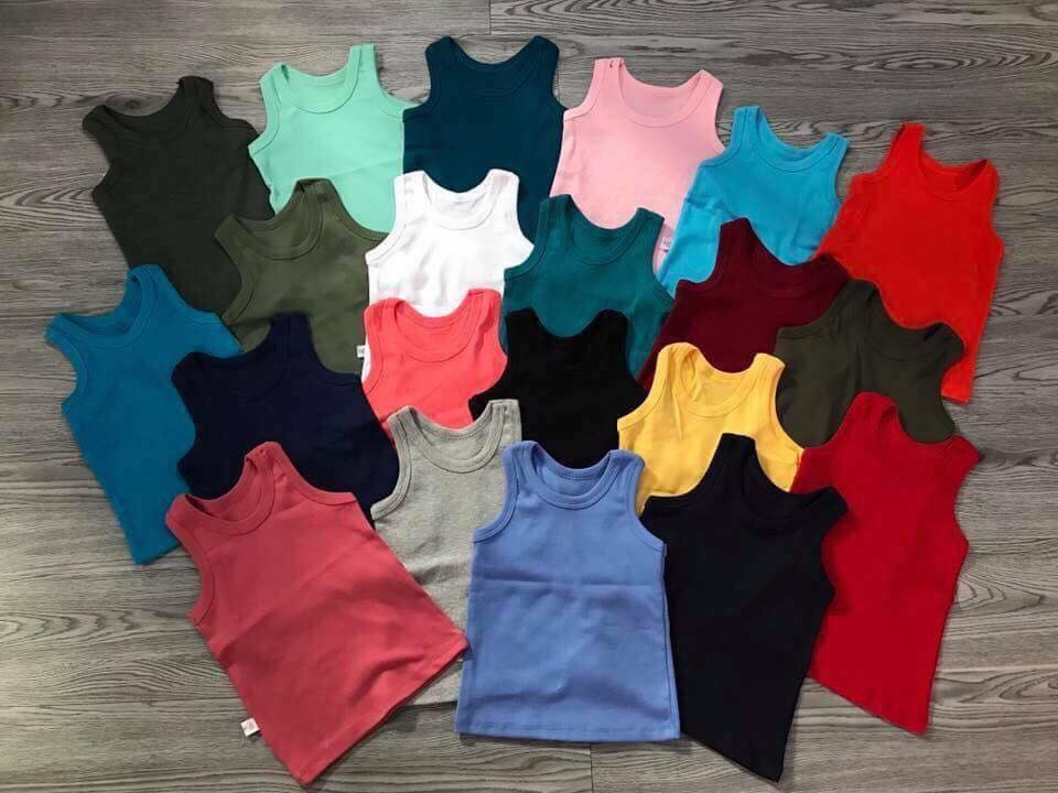 Combo 5 áo ba lỗ màu hồng size từ 5-7kg