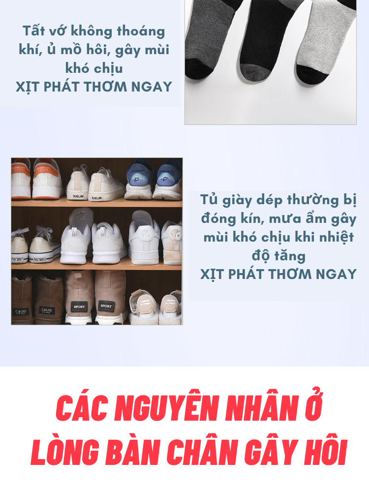 Chai xịt khử mùi giày dép NaNo Bạc khử vi khuẩn 99% loại bỏ mùi hôi giày dép, mùi hôi chân nhanh chóng, tiện lợi - Hàng chính hãng