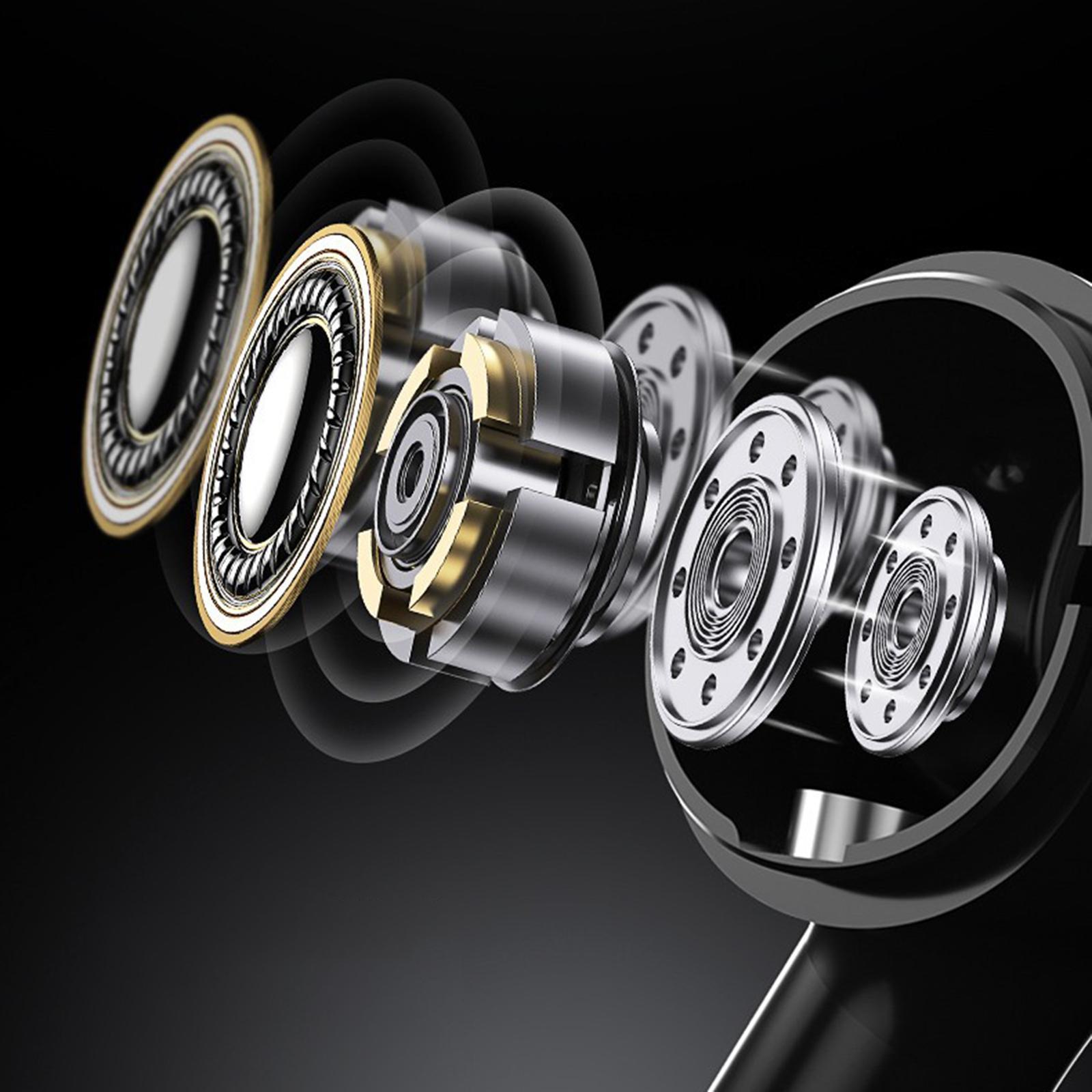 Bluetooth 5.0  Wireless Earbuds LED Screen Display Deep Bass for Workout Black