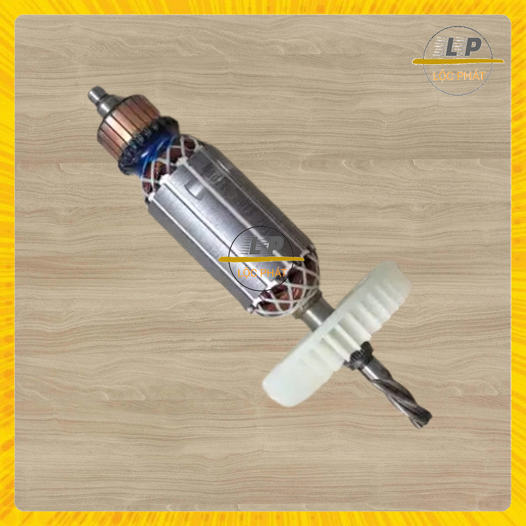 Rotor máy khoan cho KAINOU 6018 Thân 35mm Dài 168mm Nhông 4 răng