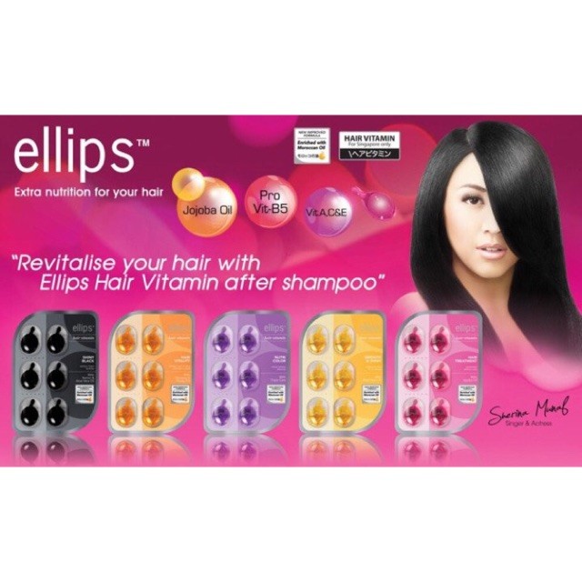 Hộp 12 Vỉ Serum Vitamin Dưỡng Tóc Phục Hồi Hư Tổn Ellips Hair Treatment (6 Viên / Vỉ)