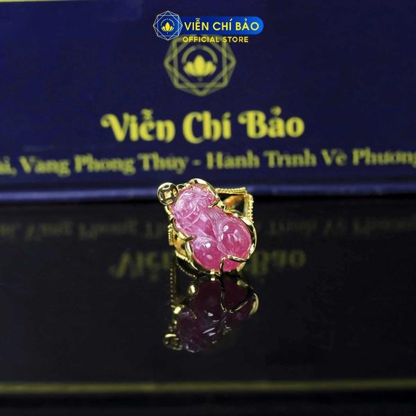 Nhẫn bạc nữ Tỳ Hưu đá Ruby chất liệu bạc S925 thời trang phụ kiện trang sức nữ Viễn Chí Bảo N600026