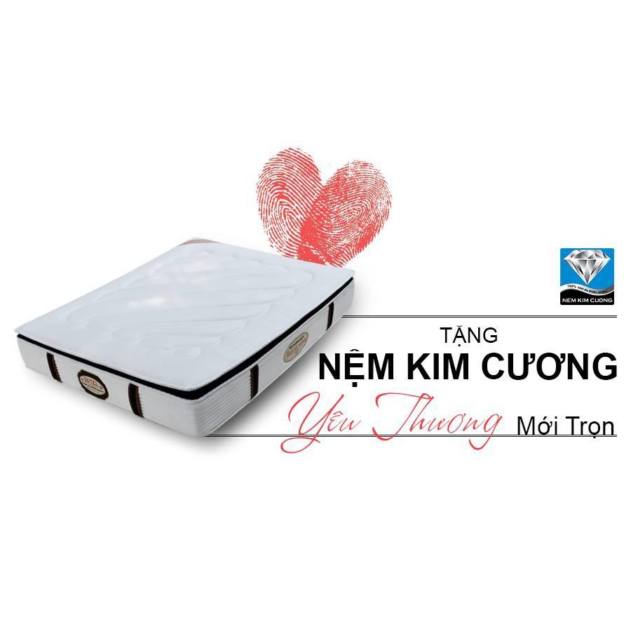 Nệm Lò Xo Túi Platinum Kim Cương-