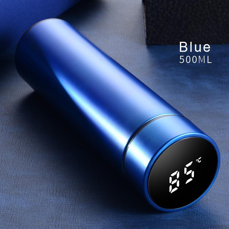 Cách Nhiệt Thông Minh Cốc Nước Kỹ Thuật Số Đèn Led Hiển Thị Nhiệt Độ Thép Không Gỉ Nhiệt Cốc Thông Minh Cách Ly 500ML
