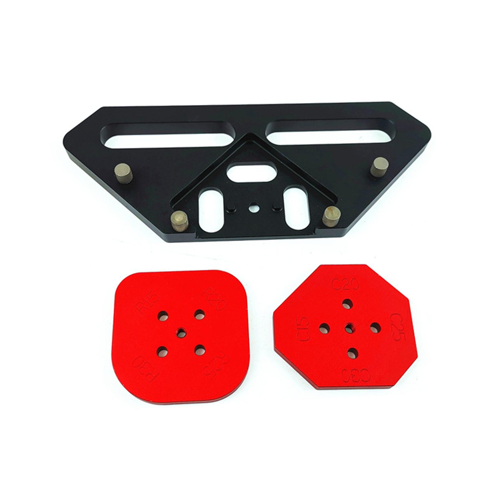 KT-R1 Aluminum Alloy Wood Working Circular Panel Template Quick Fixture Positioning Woodworking Angle of Fillet R Arc