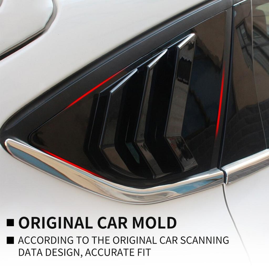 Pair Car Window Blinds Side Trim Decoration for Ford Focus ST RS MK3 2012-18