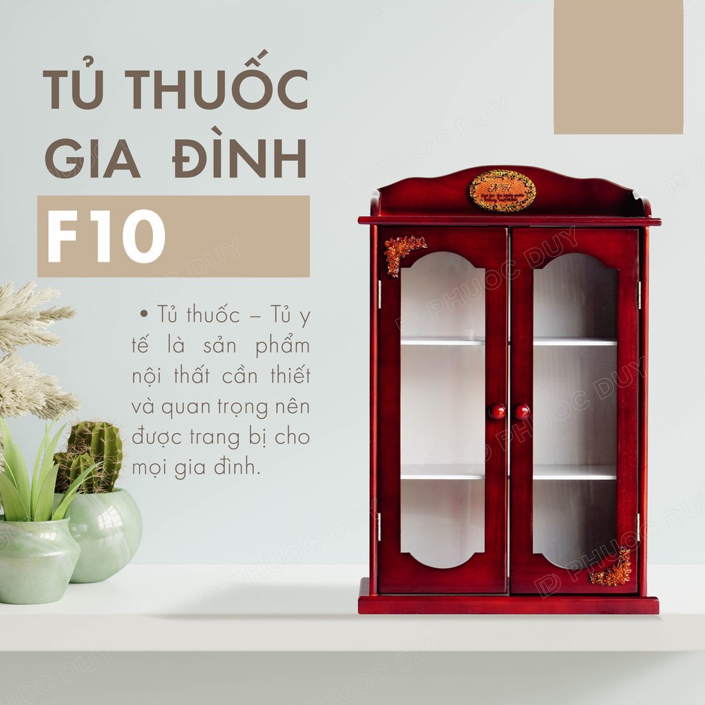 TỦ THUỐC Y TẾ-TỦ ĐỰNG ĐỒ Y TẾ BẰNG GỖ CAO SU TỰ NHIÊN AN TOÀN VÀ CỨNG CÁP F10