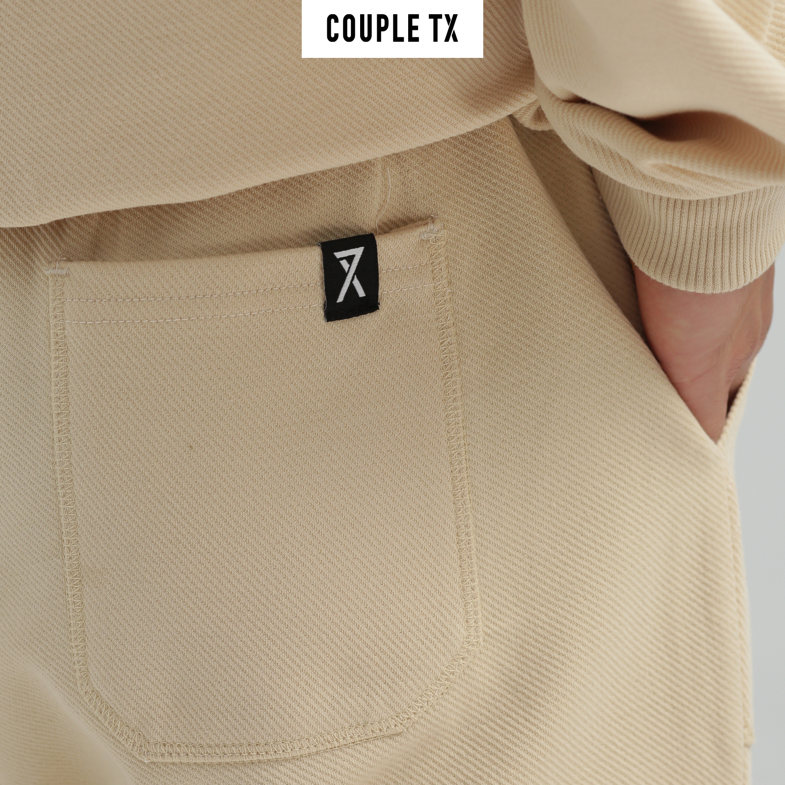 COUPLE TX - Quần Short Nam Slim Thun Gân Xéo MSR 1018