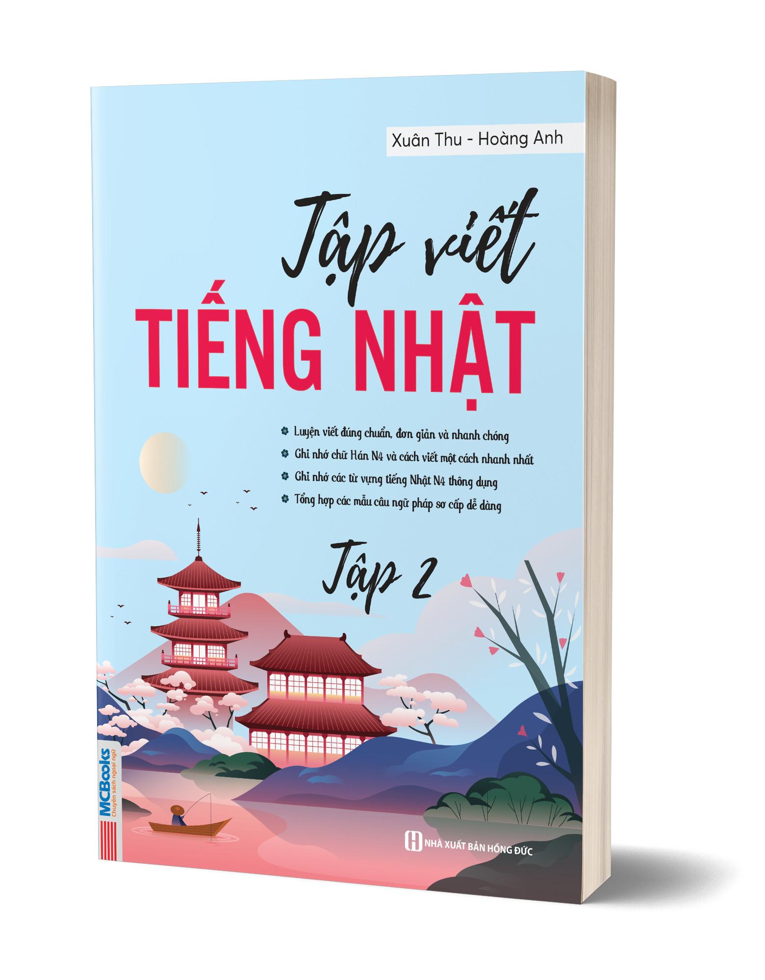 Sách Tập viết tiếng Nhật tập 2 - MCBOOKS - BẢN QUYỀN