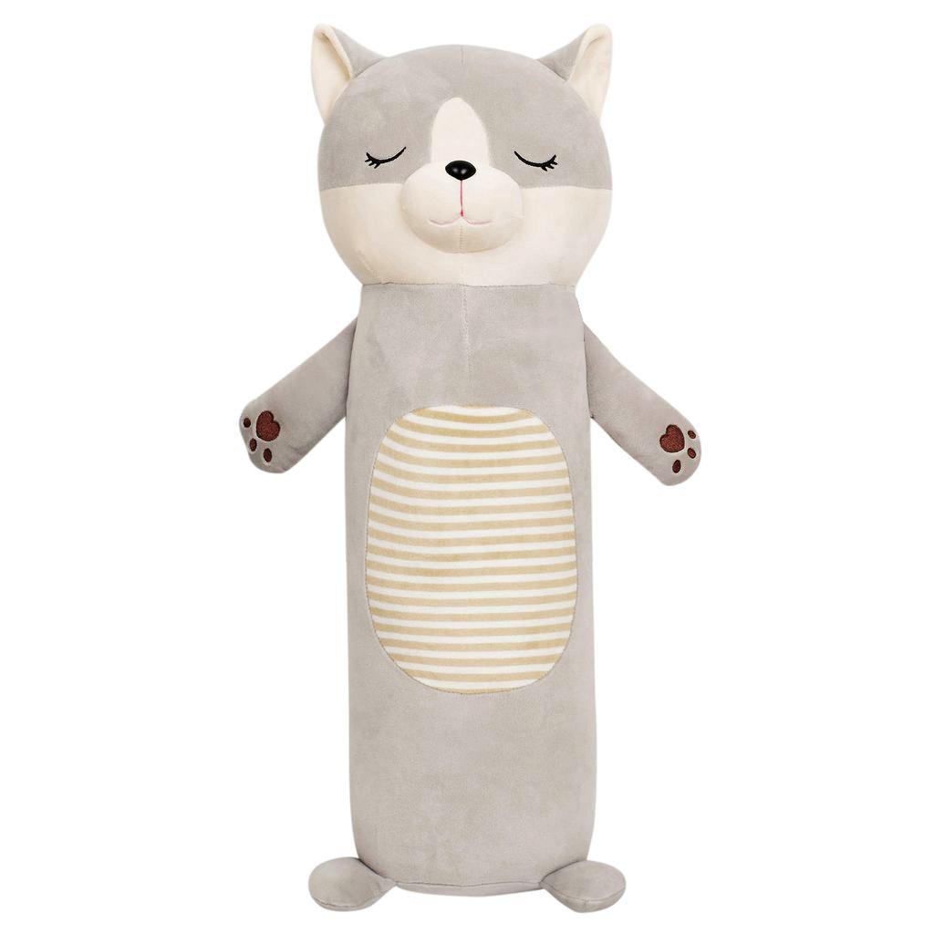 Gối Ôm Con Cáo Xám Nhắm Mắt 65cm Vải Miniso Siêu Mịn, An Toàn, Hàng Loại 1 Cao Cấp