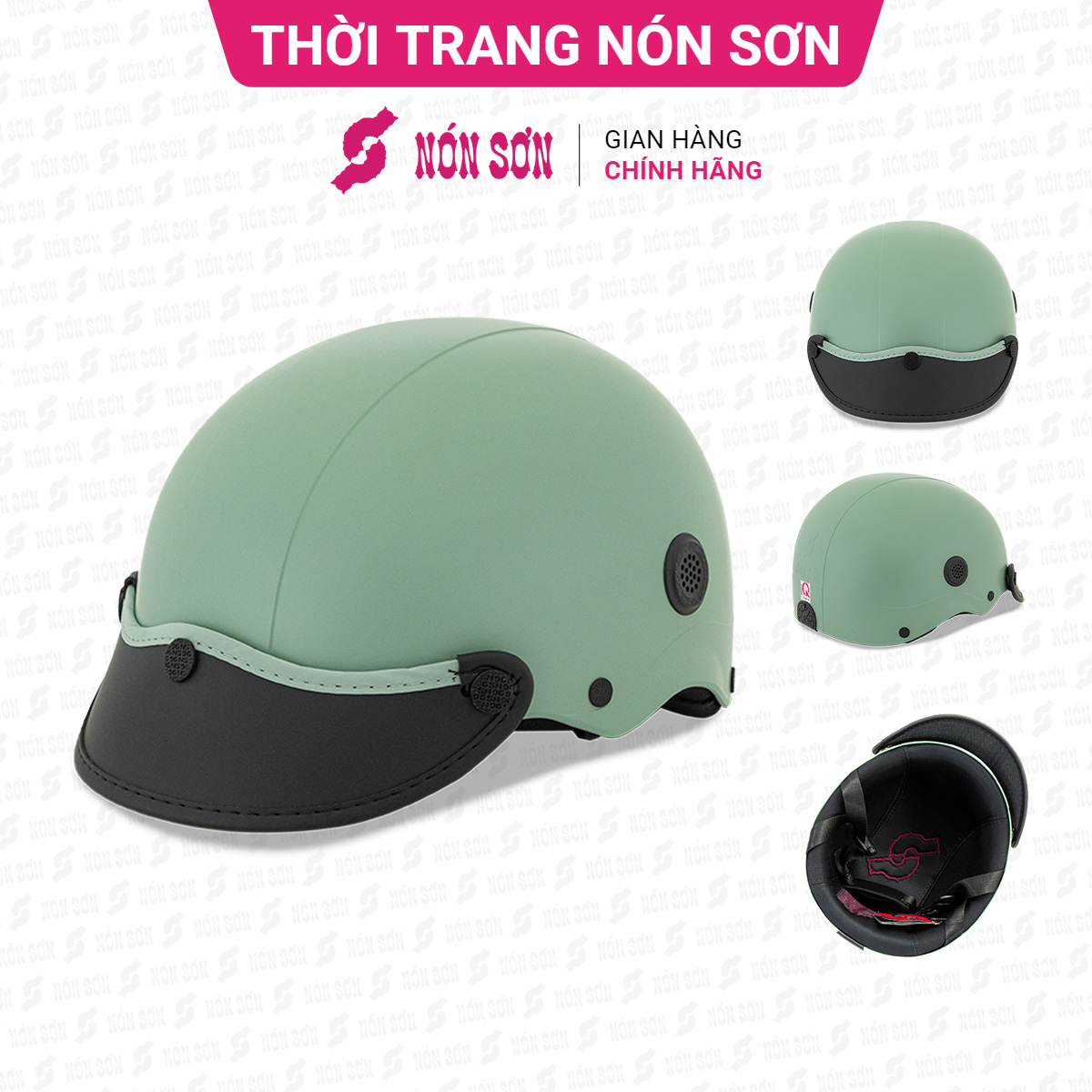 Mũ bảo hiểm nửa đầu lỗ thông gió chính hãng NÓN SƠN TG-XH514