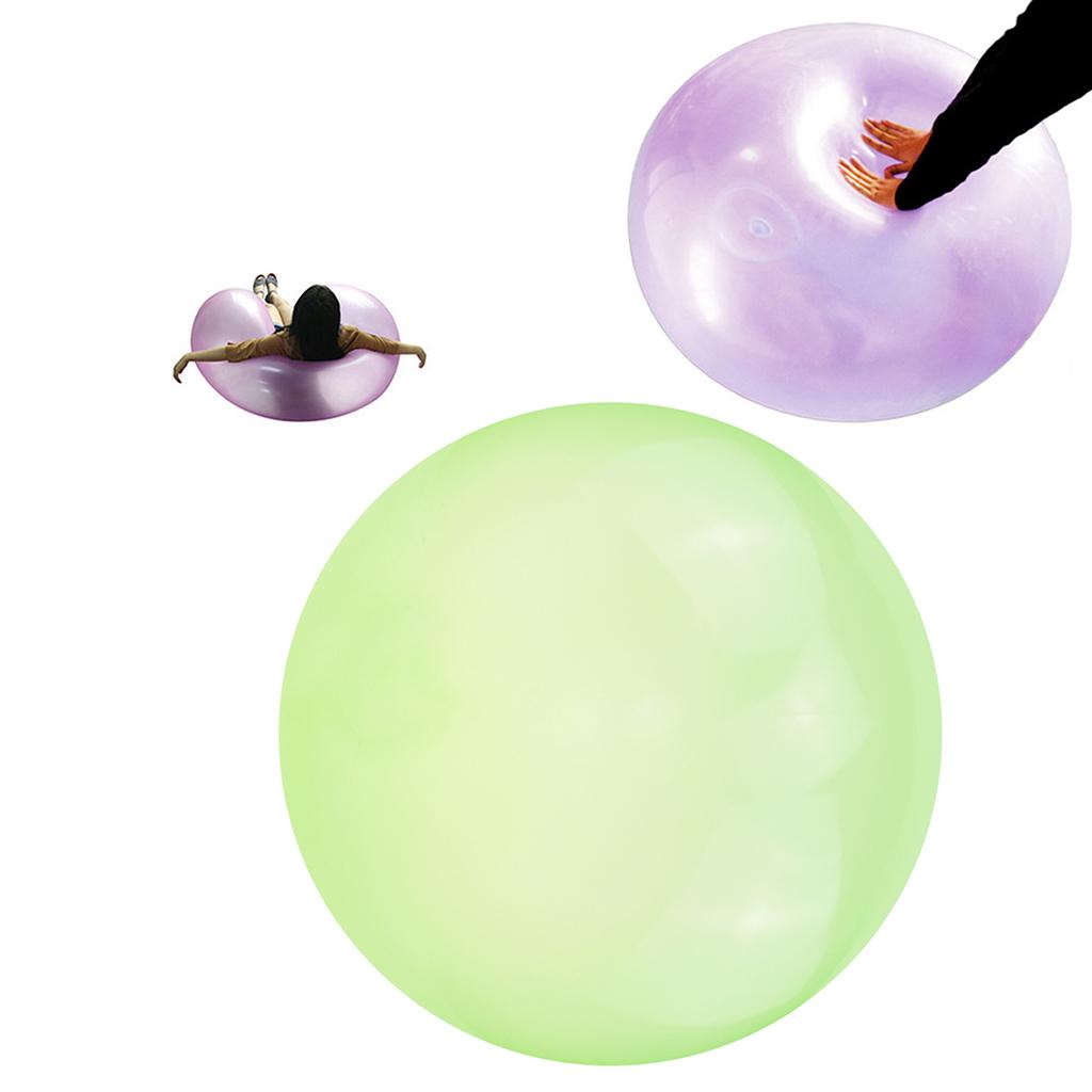 2xInflatable Bubble Ball Super Stretch Bubbles Balloon Outdoor Party Green S
