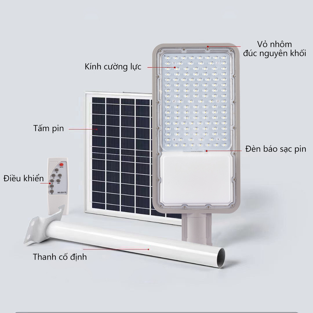 Đèn năng lượng mặt trời 1000w- cao áp  hình bàn chải, hiệu suất chuyển đổi quang điện cao- K1547