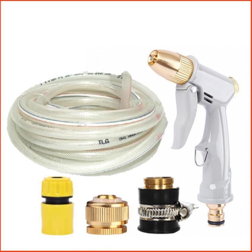 Bộ dây vòi xịt nước tưới cây rửa xe,tăng áp 3 lần, loại 7-10m 206846