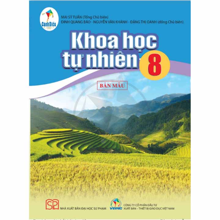 Sách - SGK Khoa Học Tự Nhiên 8 Cánh Diều và 2 tập giấy kiểm tra kẻ ngang vỏ xanh