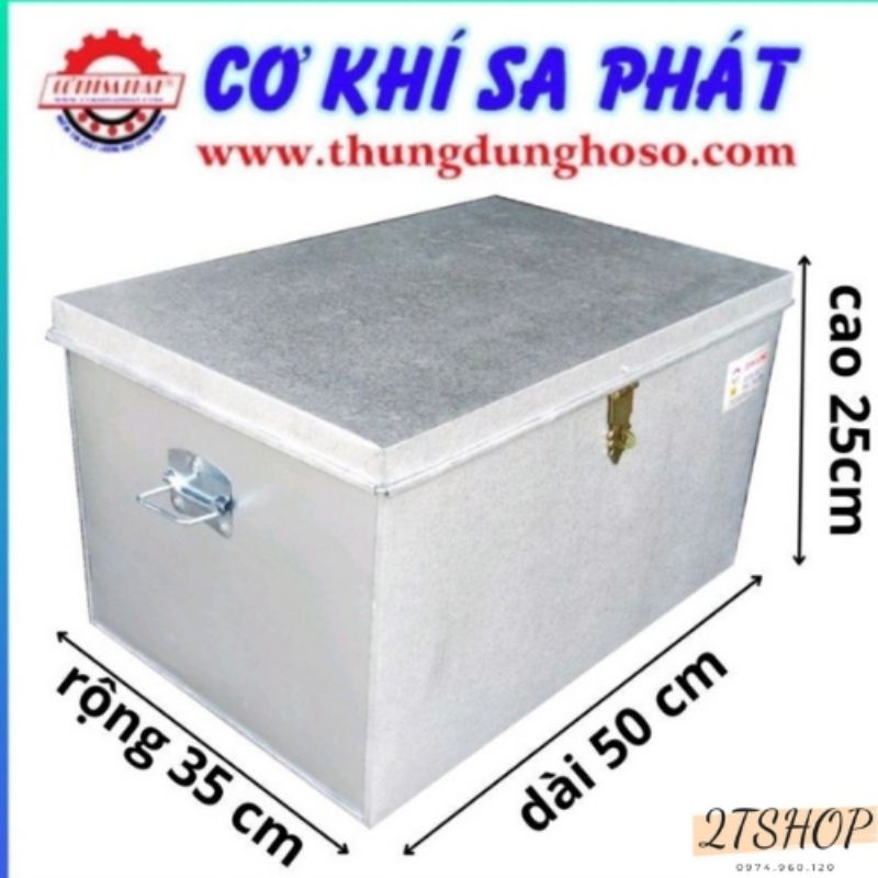 Thùng tôn, rương tôn đựng quần áo, kích thước 50x35x25cm, siêu chắc chắn