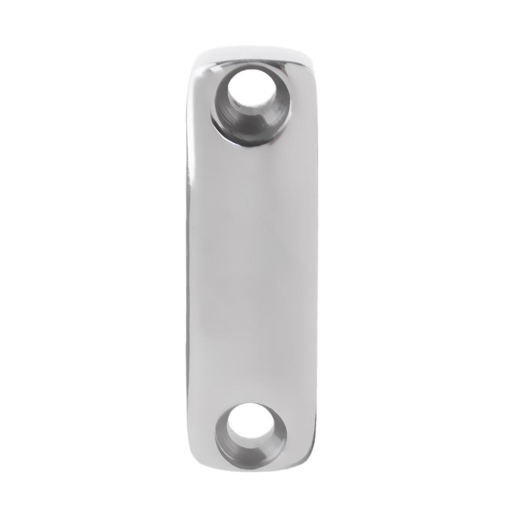 Pack 4 Premium Silver 316 Stainless Steel Boat Deck Fitting Rope Connection Strap Loop 48mm