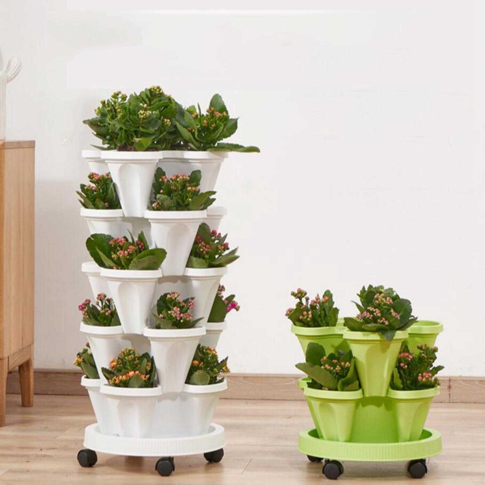 Rolling Flower Pot Tray with Wheels Plant Saucer Potted Flower