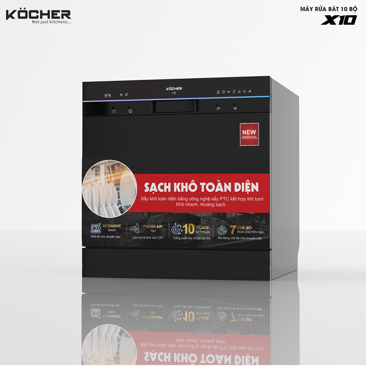 Máy Rửa Chén Kocher X10 - Hàng Chính Hãng