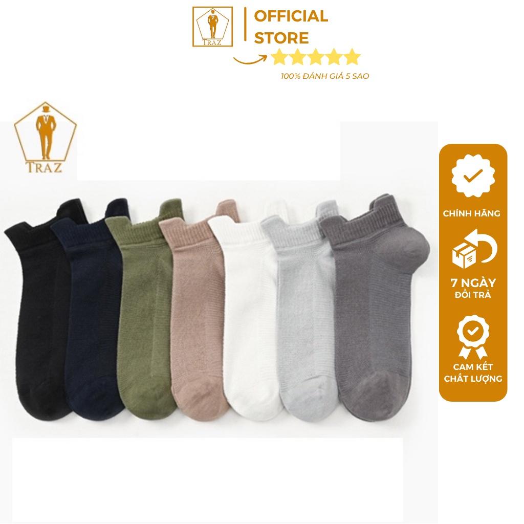 Tất cổ cao nữ nam TRAZ trơn chất vải mềm dày thoáng khỉ vớ nữ nam cổ cao Unisex phong cách Hàn Quốc