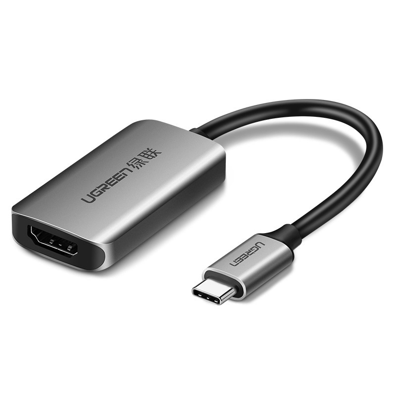 Cáp chuyển đổi USB-C dương Sang HDMI 2.0 âm 4K@60Hz  có cổng USB cấp nguồn dài 20cm màu Xám Ugreen TC50314CM159 Hàng chính hãng.