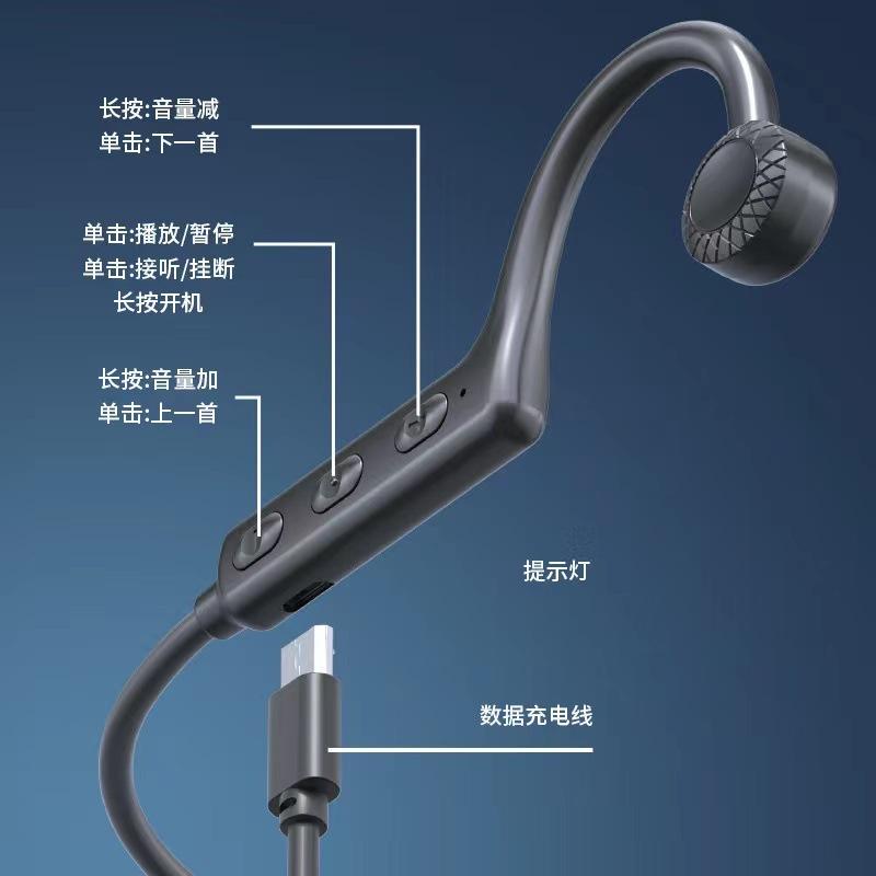 Ưu đãi đặc biệt khái niệm dẫn truyền xương Tai nghe Bluetooth gắn trên đầu không nhét tai tai nghe thể thao Bluetooth mới