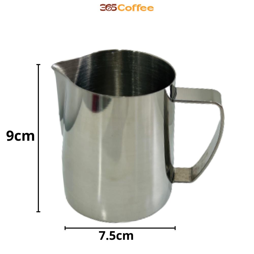 Ca đánh sữa mạ màu sang trọng bằng thép không gỉ 350ml