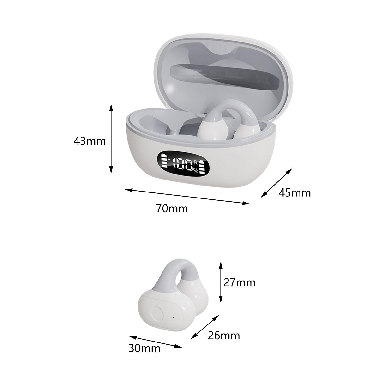 Clip on Open Ear Headphones Workout Headphones Noise Reduction, IPX5 Waterproof, Professional ,Sport Earbuds Headset for Sport Workout Computer