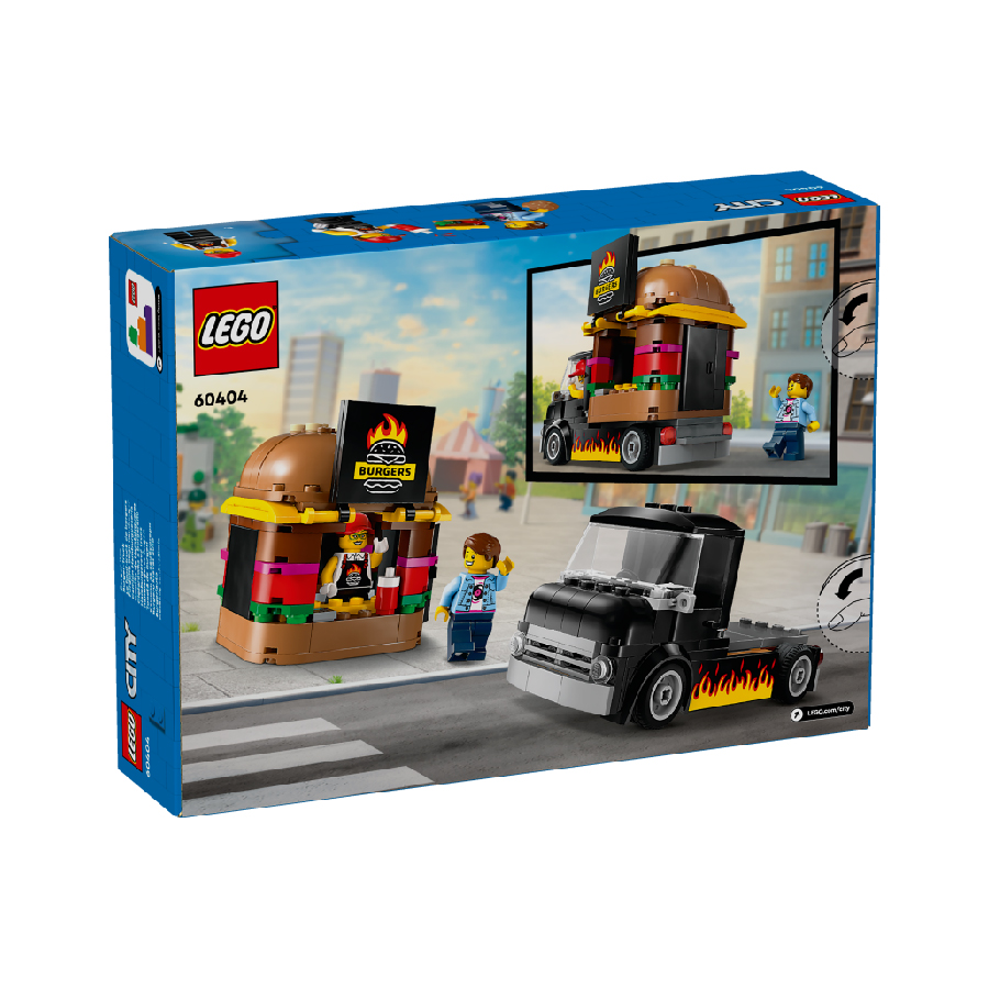 Đồ Chơi Lắp Ráp Xe Tải Burger Lưu Động LEGO CITY 60404 (194 chi tiết)