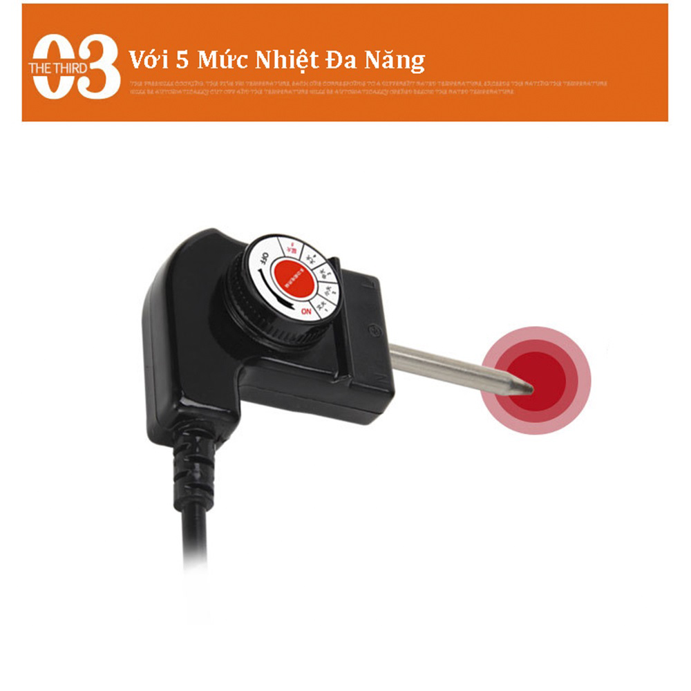 Chảo Lẩu ABG- Nồi Lẩu Điện Chống Dính Đa Năng Công Suất 1360W, Nhiều Chức Năng Như Chiên, Xào, Nấu Ứng Dụng Trong Mọi Gia Đình -Hàng Chính Hãng