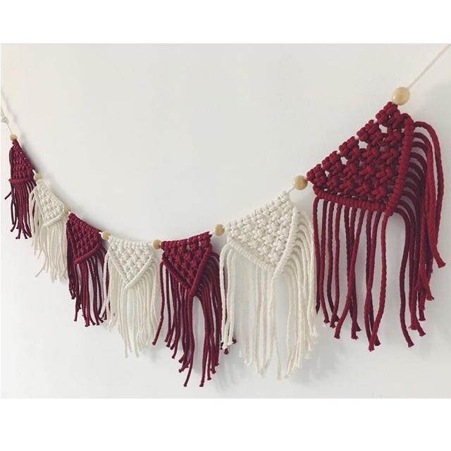  Dây cờ trang trí Macrame - Trang trí nội thất nhà cửa 