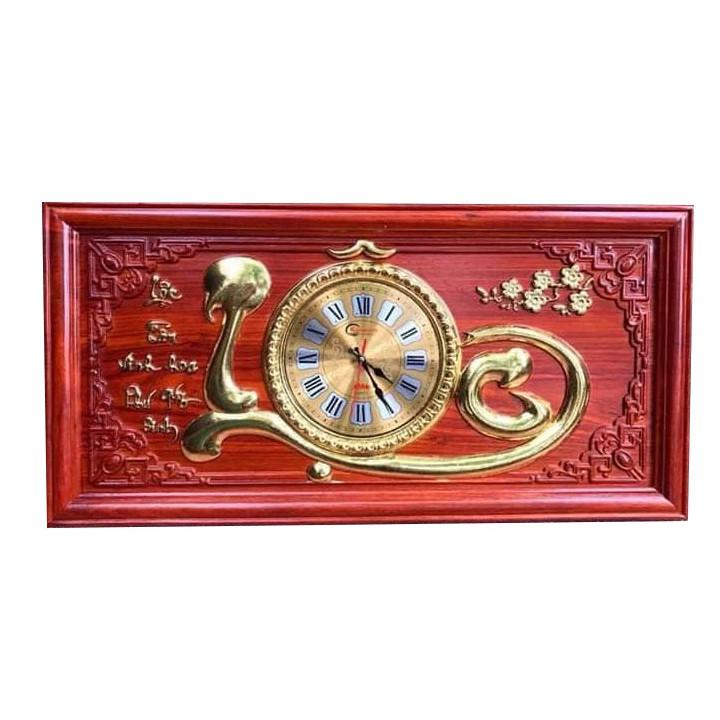 Tranh đồng hồ gỗ chữ Lộc