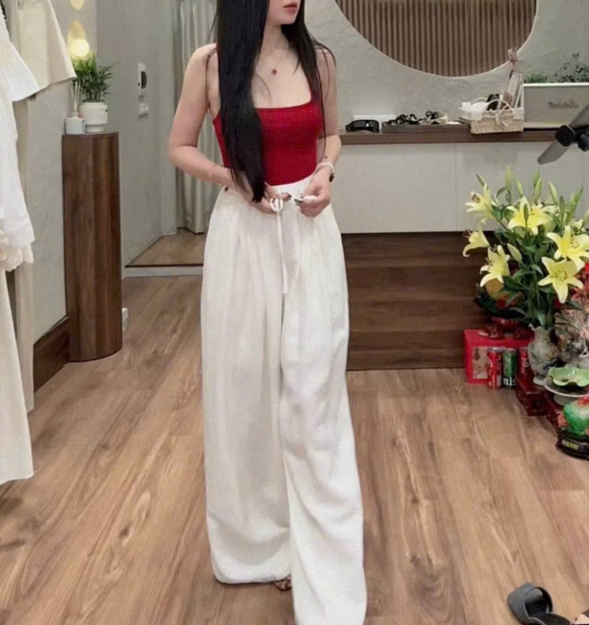 Quần ống suông nam nữ form rộng Nesa Shop, chất liệu Đũi linen, vài mát, dày dặn, quần dài nam nữ, phong cách đơn giản