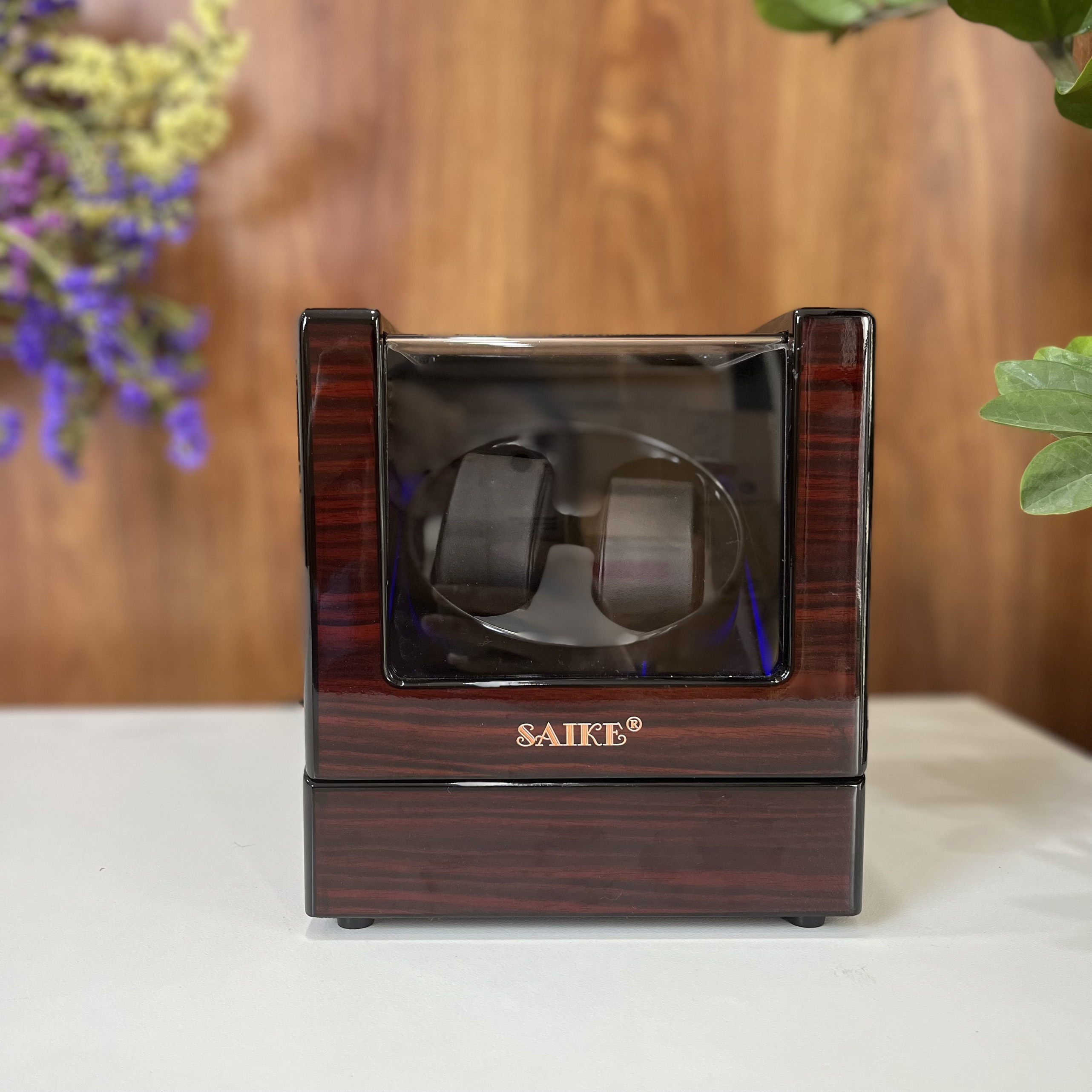 [BH 2 Năm Động Cơ] Hộp xoay đồng hồ 4 chế độ xoay - Hộp đựng 2 đồng hồ cơ, lên dây cót đồng hồ cơ
