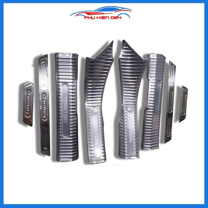 Bộ nẹp bước chân inox ô tô Territory 2022-2023-2024 chống trầy làm đẹp ô tô