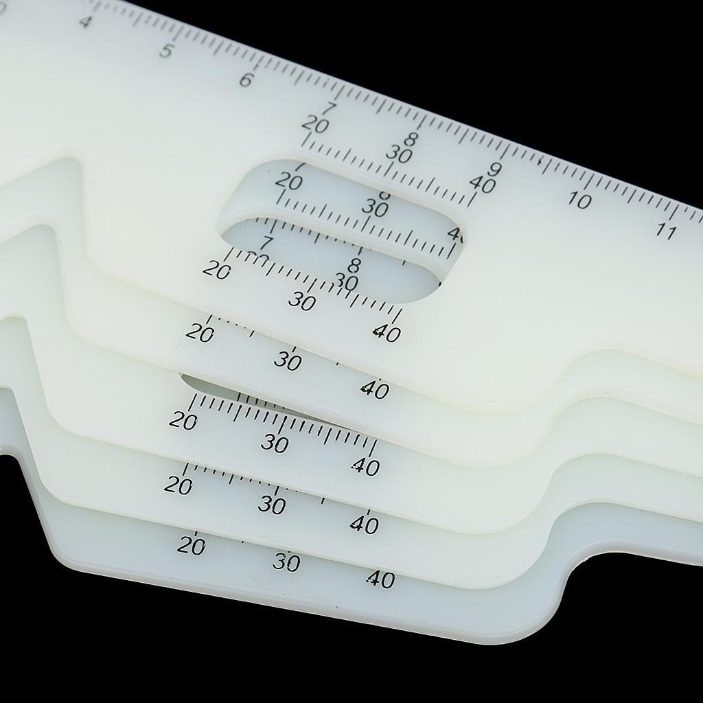 2xBeige Dam Board Optical Pupil Distance Ruler Plastic Ophthalmic PD Ruler