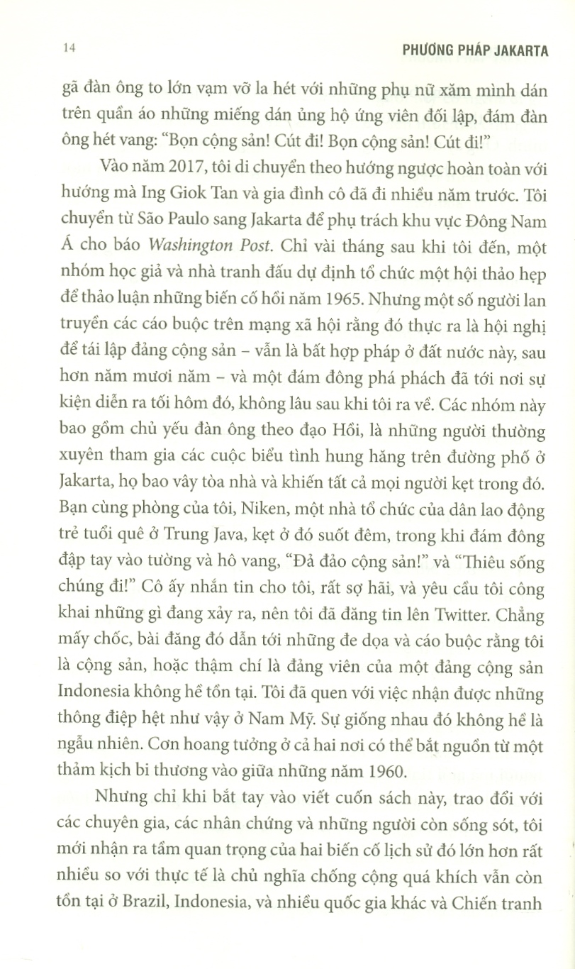 Phương Pháp JAKARTA - Lịch Sử Các Hoạt Động Bí Mật Của CIA Thời Chiến Tranh Lạnh Ở Đông Nam Á Và Mỹ Latin