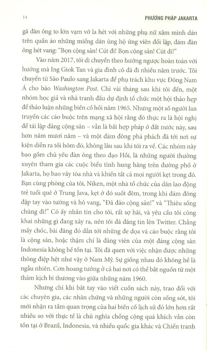 Phương Pháp JAKARTA - Lịch Sử Các Hoạt Động Bí Mật Của CIA Thời Chiến Tranh Lạnh Ở Đông Nam Á Và Mỹ Latin