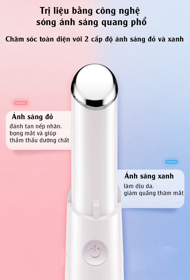 Máy Massage Mắt Trị Quầng Thâm Mắt RULAX Cầm Tay Đa Năng, Chế Độ Rung, Nhiệt Giúp Chống Lão Hóa, Tan Bọng Mắt Và Mỏi Mắt