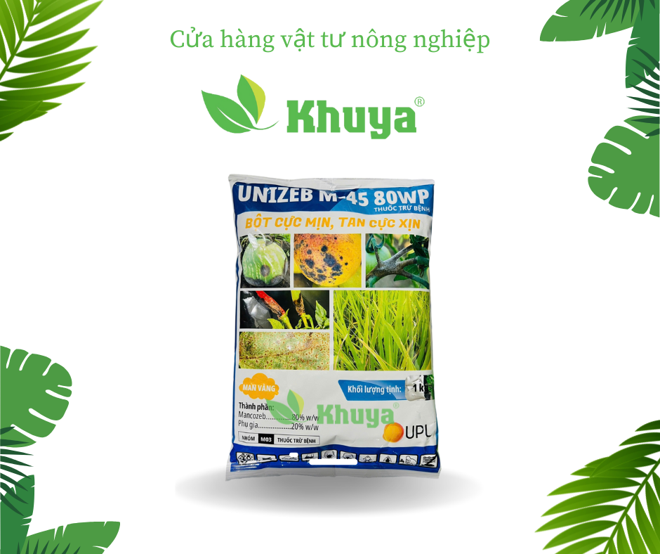 Thuốc trừ bệnh UNIZEB M-45 80WP Vàng 1kg Mancozeb chính hiệu Ấn Độ