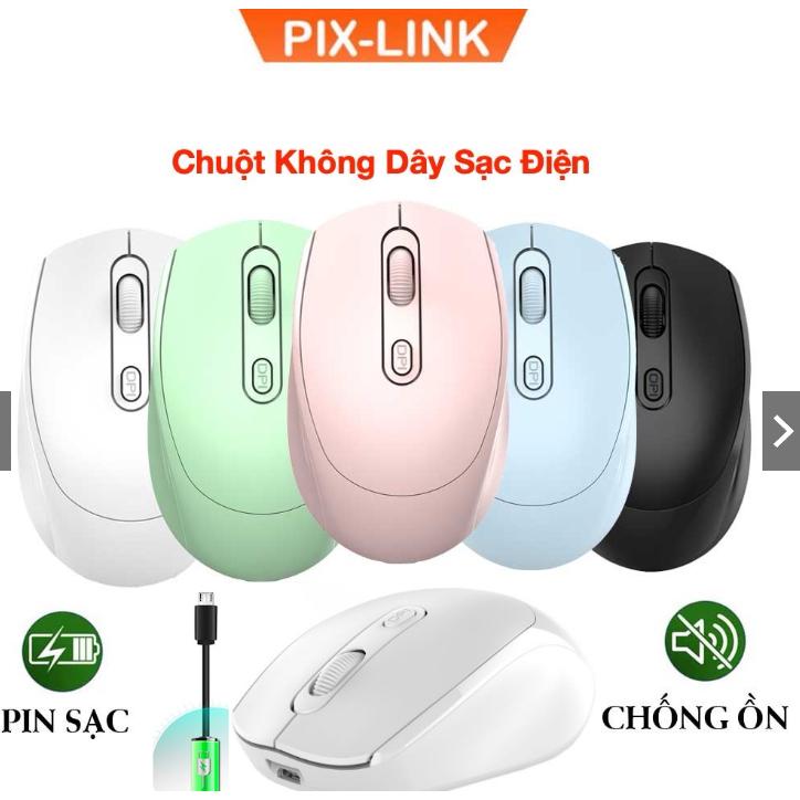 Chuột không dây pin sạc P100, chống ồn, DPI1600 dùng cho máy tính, laptop, tivi