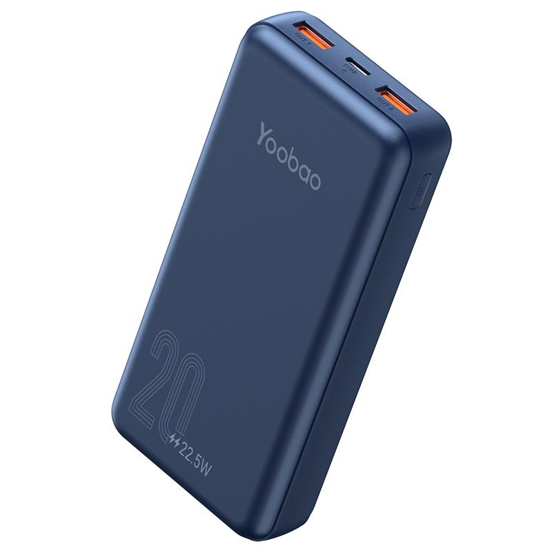 Pin sạc dự phòng 20000mAh D20Q Yoobao PD 20 Sạc nhanh công suất 22,5W- Dùng cho Iphone 11,12, Huawei - Hàng chính hãng