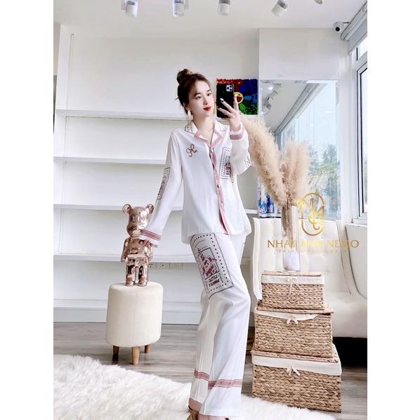 Bộ Pyjama Lụa Thiết Kế QC Mẫu Hot Mềm Mịn