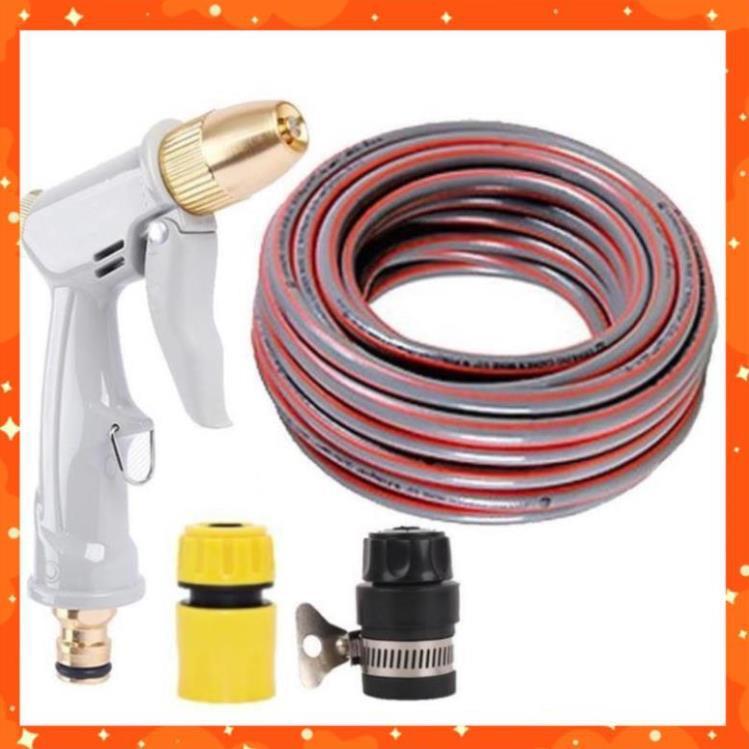 Bộ dây vòi xịt nước rửa xe, tưới cây tăng áp 3 lần, loại 20m  206846