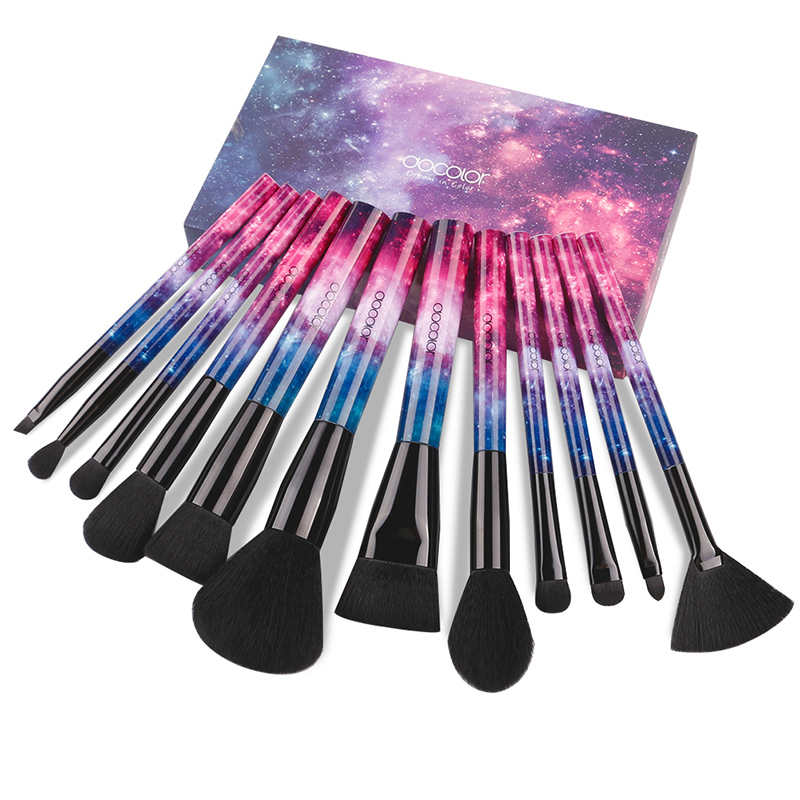 Bộ Cọ Trang Điểm Docolor 12 Pieces Galaxy Stars Makeup Brush Set