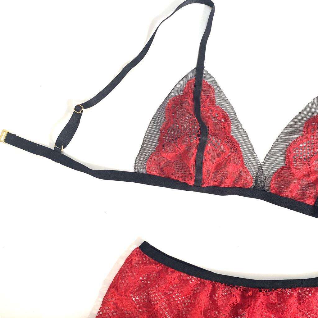 HISEXY B94 Set Đồ Lót Bralette Ren Thiết Kế Gọng Mỏng Kiểu quần V