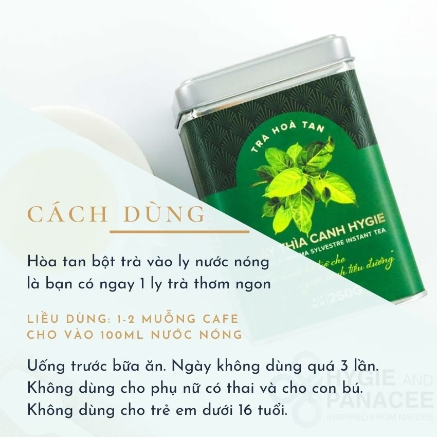 Trà Thảo Dược Dây Thìa Canh Hygie Tốt Cho Người Tiểu Đường, Người Béo Phì Cần Giảm Cân, Người Cao Huyết Áp Hộp Thiếc 250g