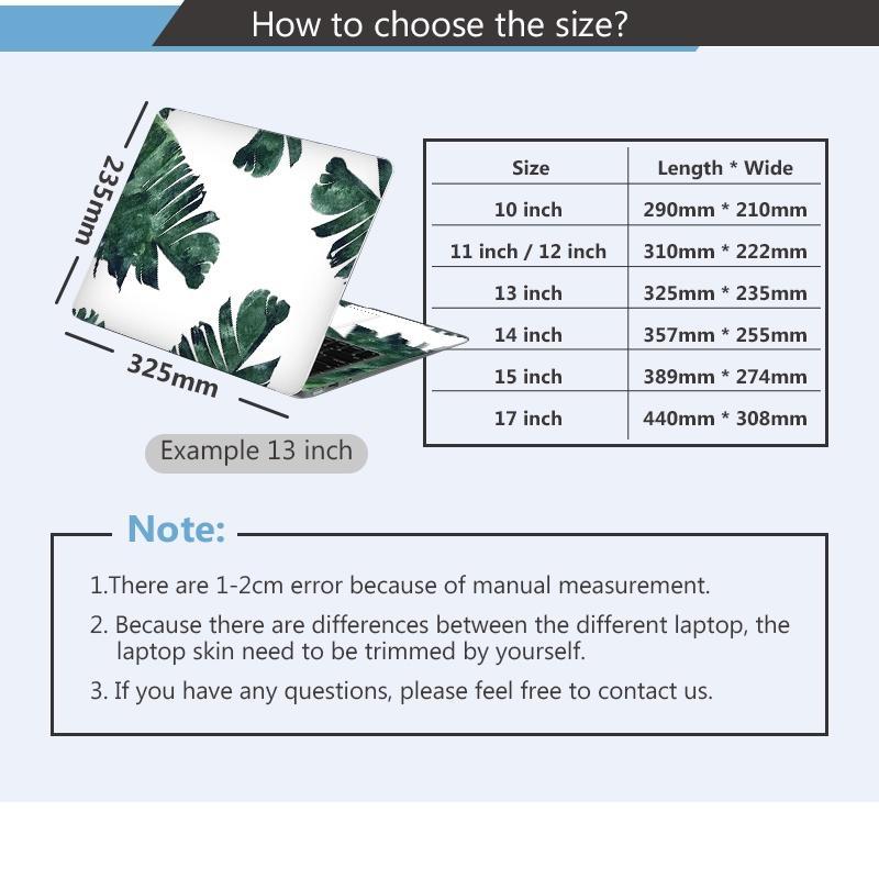 Set 2 miếng dán trang trí laptop nhiều mẫu mã xinh xắn tùy chọn thích hợp cho Acer Macbook Hp Asus Dell