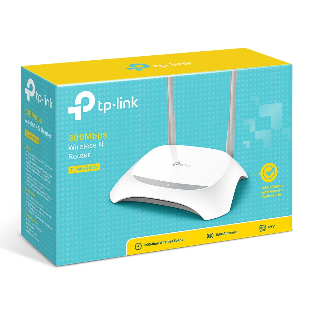 Bộ phát wifi không dây TP-Link WR840N Chuẩn N 300Mbps - Hàng Chính Hãng